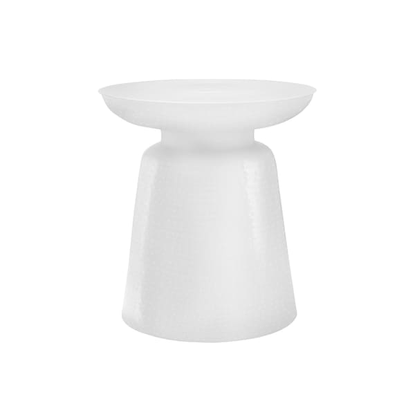 Monarch Specialties Accent Table, Drum, Side, End, Nightstand, Lamp, Living Room, Bedroom, White Metal, Contemporary - I 3917
