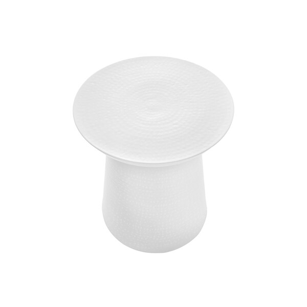 Monarch Specialties Accent Table, Drum, Side, End, Nightstand, Lamp, Living Room, Bedroom, White Metal, Contemporary - I 3917