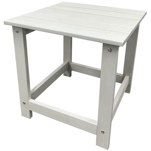 Seasonal Trends Side Table, 18.11 in W, 18.11 in D, 18.11 in H, Resin Wood Frame, Square Table - HTWS18LW-W