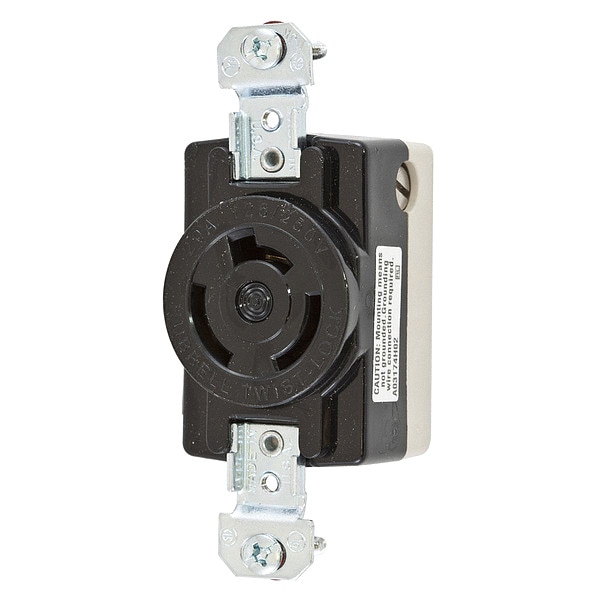 Receptáculo Hubbell Twist-Lock de 20A 3P 3W 125/250VAC BK - HBL7310B