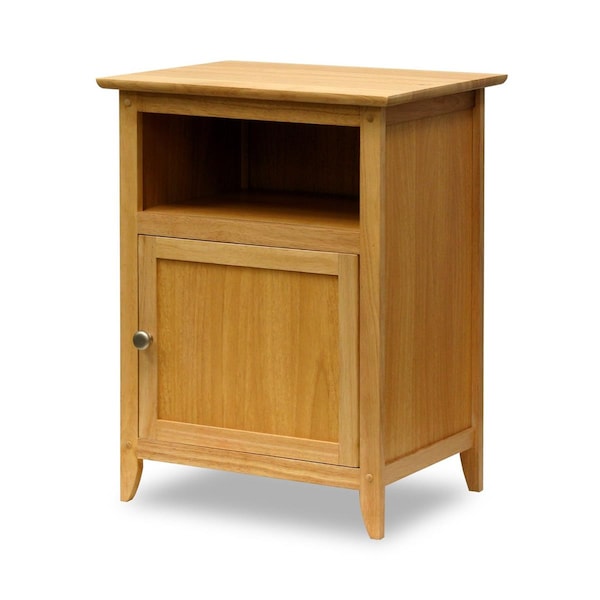 Winsome Natural Beechwood END TABLE/NIGHT STAND WITH ONE CABINET FOR STORAGE - 82115