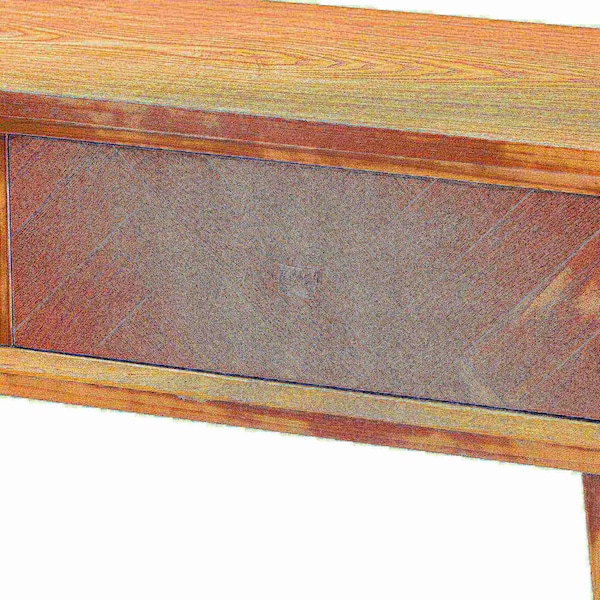 Baxton Studio Mae Mid-Century Modern Natural Brown Finished Wood 2-Drawer Console Table - 176-11062-ZORO