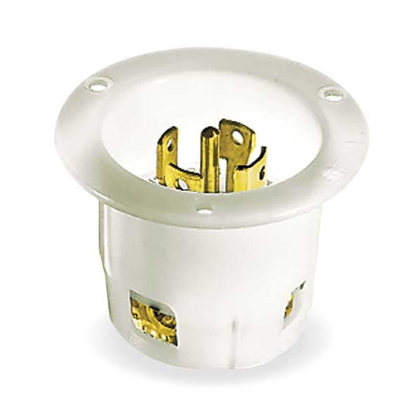 Hubbell 30A Entrada de Bloqueo de Rosca Con Brida 4P 5W 277/480VAC L22-30P WT - HBL2825