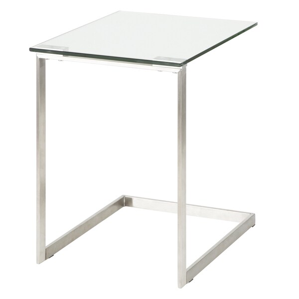 Lumisource Zenn End Table with Clear Glass - TB-ZENN GLS