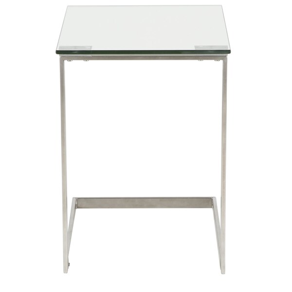 Lumisource Zenn End Table with Clear Glass - TB-ZENN GLS