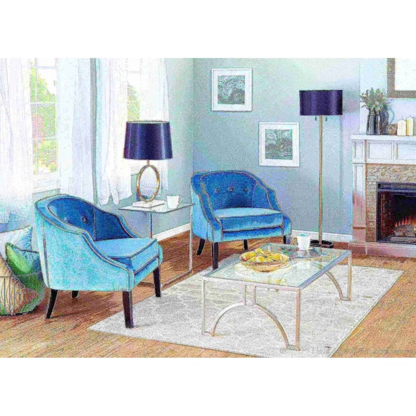Lumisource Zenn End Table with Clear Glass - TB-ZENN GLS