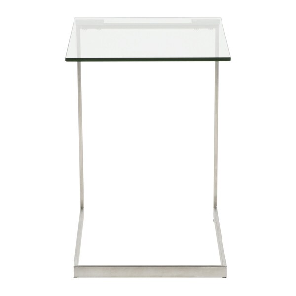 Lumisource Zenn End Table with Clear Glass - TB-ZENN GLS