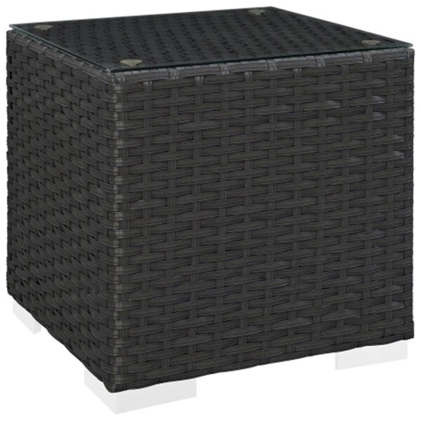 East End Imports Sojourn Outdoor Patio Side Table- Chocolate - EEI-1853-CHC