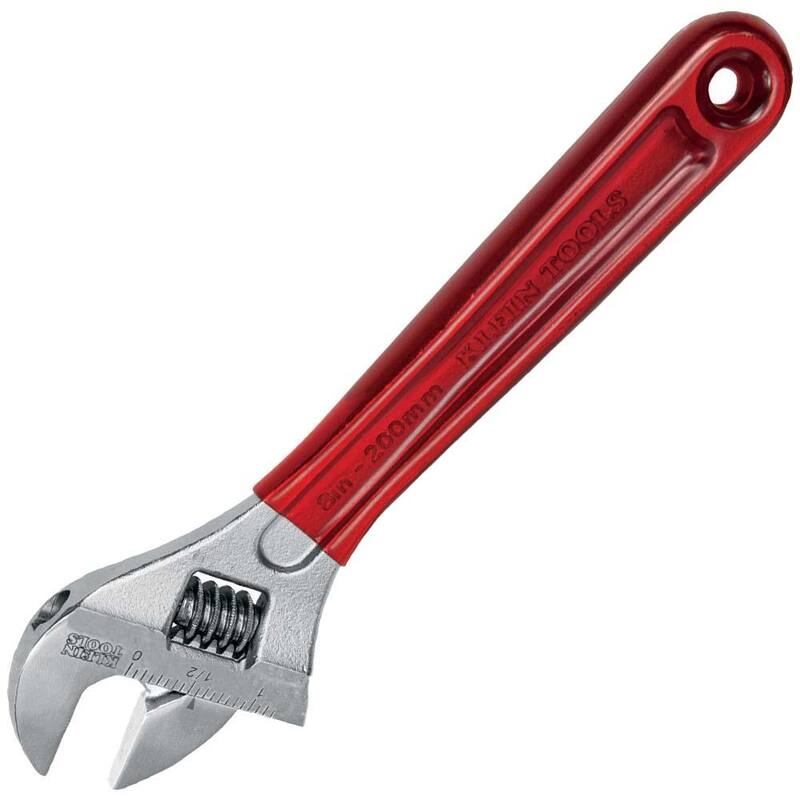 Llave ajustable de capacidad extra de 1-1/8 pulgadas con mango inmerso en plástico - D507-8
