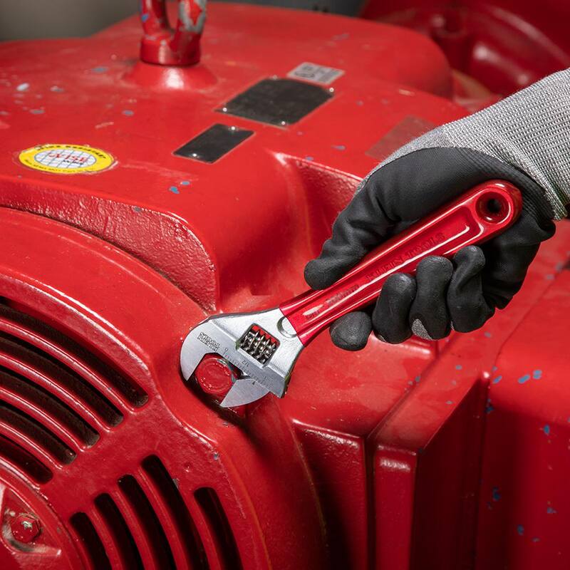 Llave ajustable de capacidad extra de 1-1/8 pulgadas con mango inmerso en plástico - D507-8