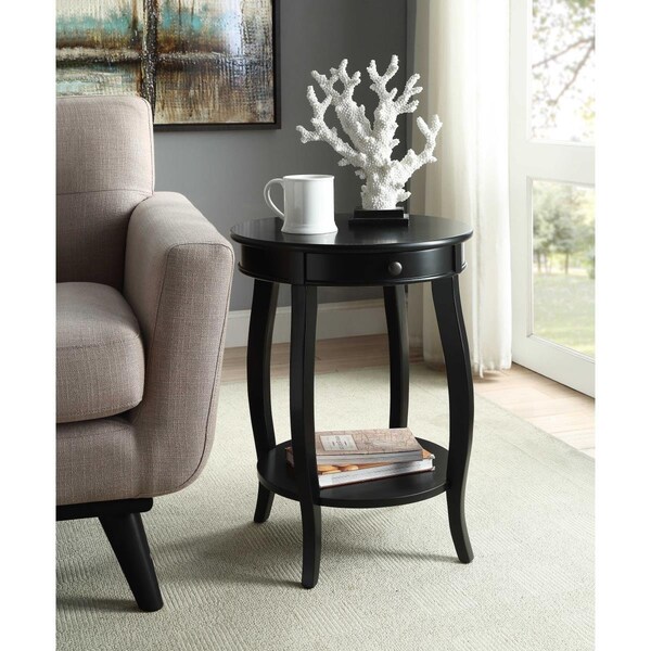 Gfancy Fixtures 24 x 18 x 18 in. Alysa Side Table  Walnut - GF3084907