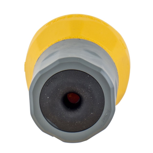 Enchufe recto a prueba de agua Hubbell, NEMA 5-15P, 15 A, 125V AC, 2 polos, 3 hojas, amarillo - HBL14W47A