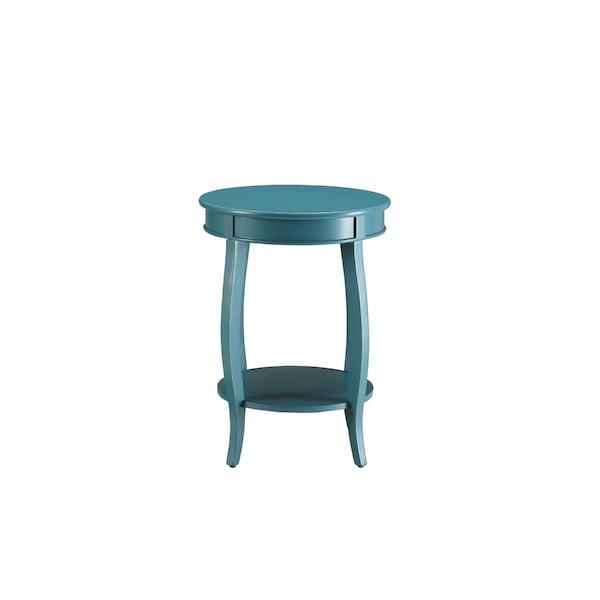 Made-To-Order 24 x 18 x 18 in. MDF Solid Wood Leg Teal Side Table - MA3106799