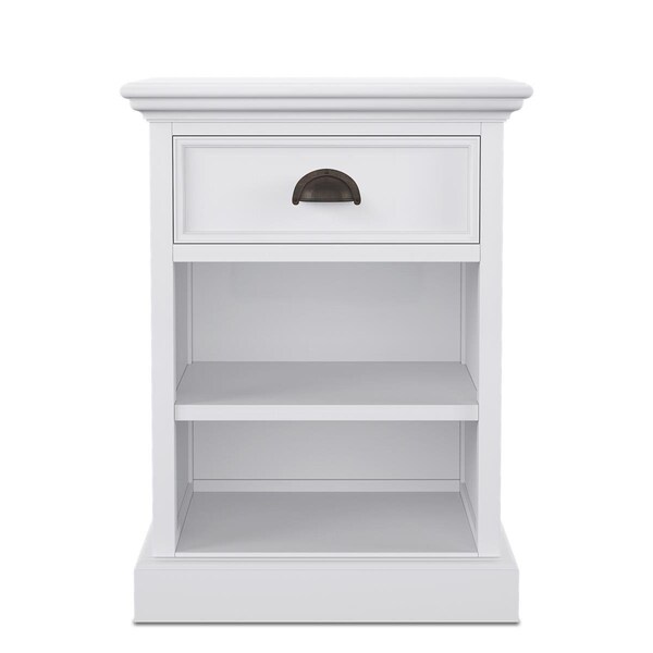 Nova Solo Halifax BedsideTable with Shelves, White - 16.93 x 17.72 x 23.62 in. - T764