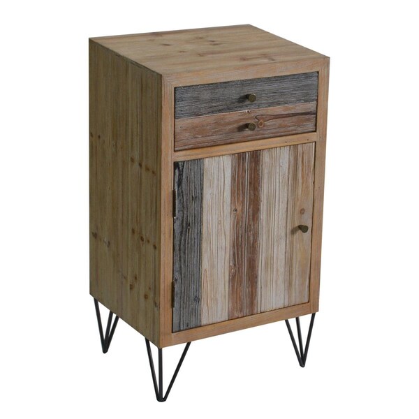 Made-To-Order 25.35 lbs Wooden Multicolor Plank Side table - MA2848543