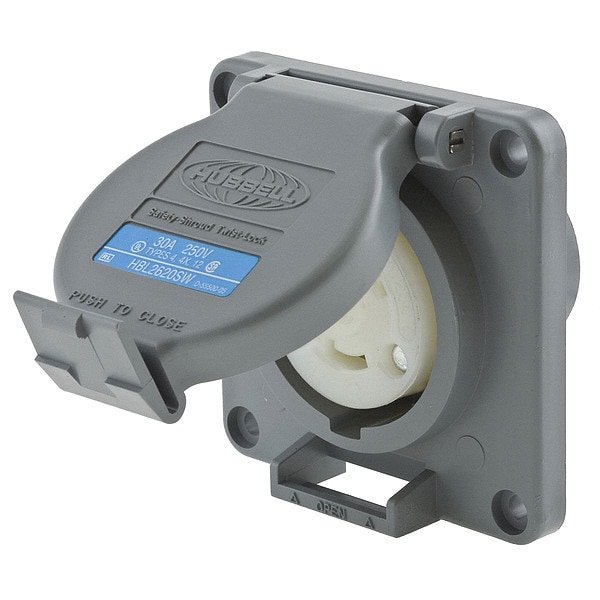 Receptáculo a prueba de agua de bloqueo de torsión de 30 amperios, 2 polos, 3 cables, 250VAC - HBL2620SW