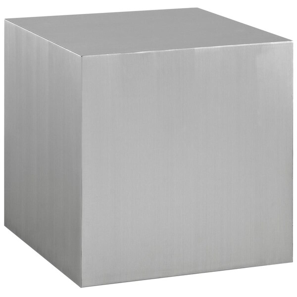 Modway Furniture Cast Stainless Steel Side Table, Silver - EEI-2097-SLV