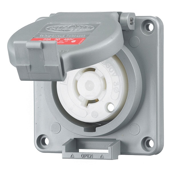 Conector a prueba de agua de bloqueo giratorio de 20A Hubbell 3P 4W 480VAC - HBL2430SW
