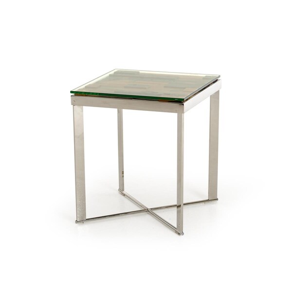 Homeroots Modern Rectangular Wood Mosaic End Table - 22 x 19 x 19 in. - 283176