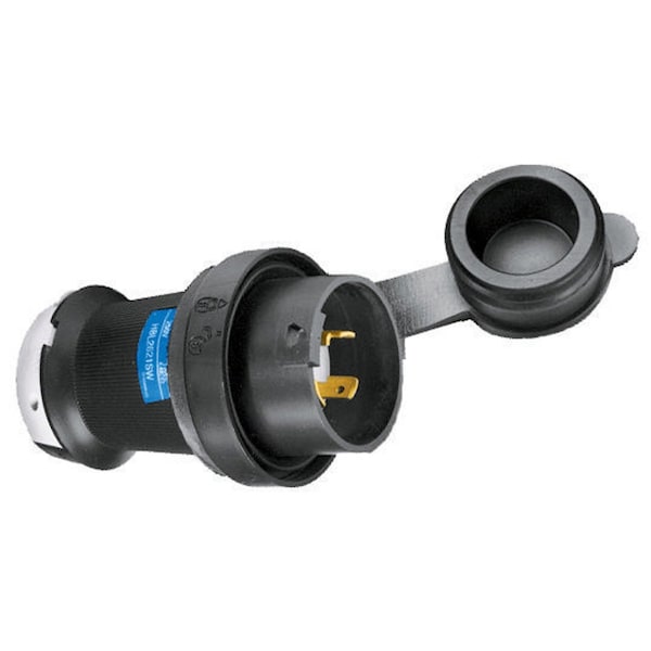 Enchufe a prueba de agua de bloqueo de torsión de 20A de Hubbell 2P 3W 250VAC L6-20P BK/WT - HBL2321SW