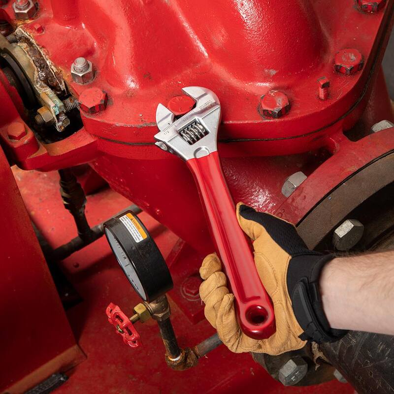 Llave ajustable de capacidad extra de 1-1/2 pulgadas con mango recubierto de plástico - D507-12.