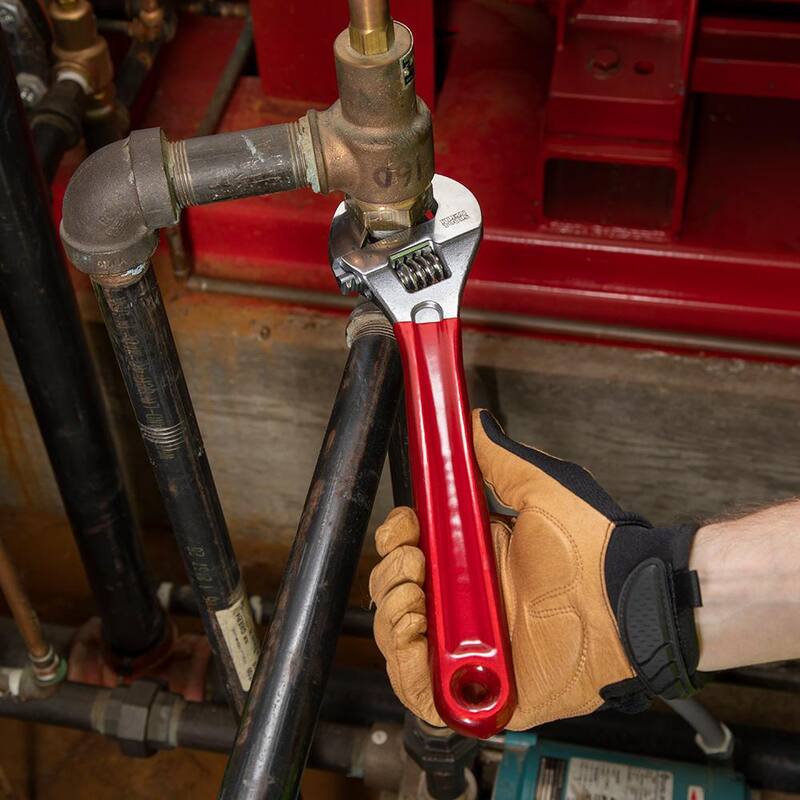 Llave ajustable de capacidad extra de 1-1/2 pulgadas con mango recubierto de plástico - D507-12.