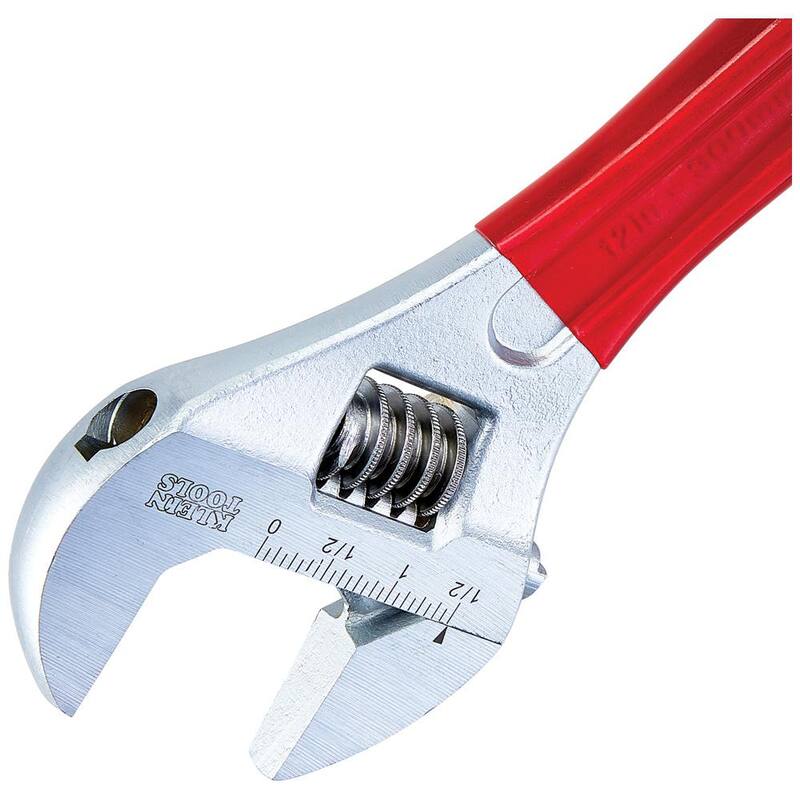 Llave ajustable de capacidad extra de 1-1/2 pulgadas con mango recubierto de plástico - D507-12.