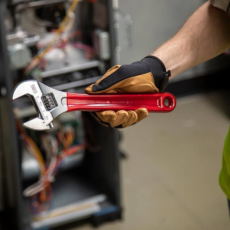 Llave ajustable de capacidad extra de 1-1/2 pulgadas con mango recubierto de plástico - D507-12.