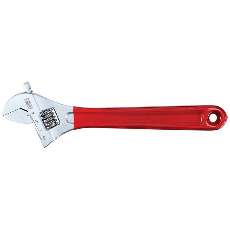 Llave ajustable de capacidad extra de 1-1/2 pulgadas con mango recubierto de plástico - D507-12.