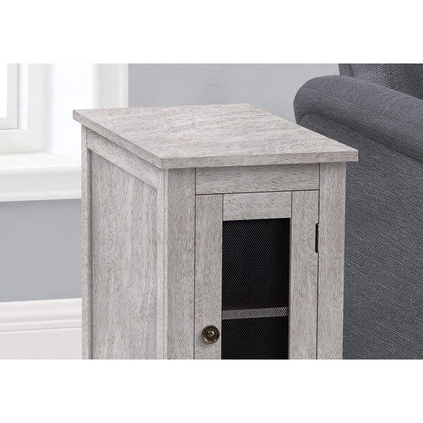 Monarch Specialties Rectangle Narrow Accent Side Table, 24.25 in W, 11.75 in L, 21.75 in H - I 3996