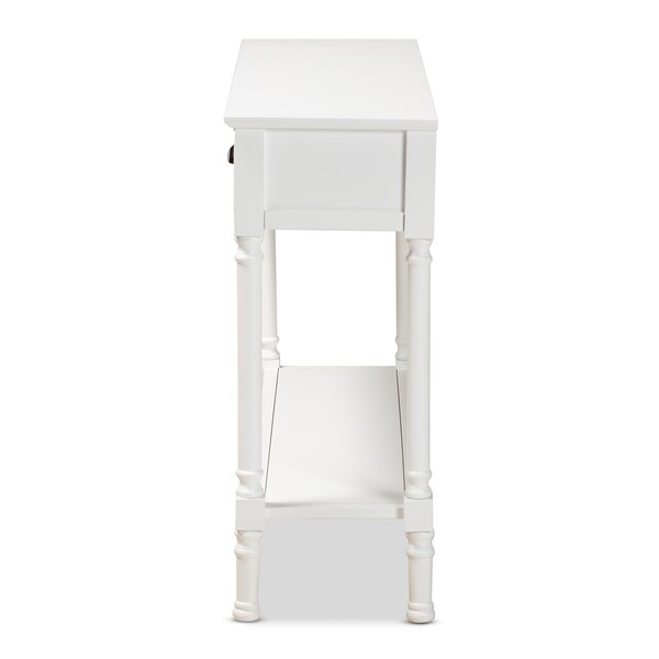 Baxton Studio Garvey French Provincial White Finished Wood 3-Drawer Entryway Console Table - 179-11330-ZORO
