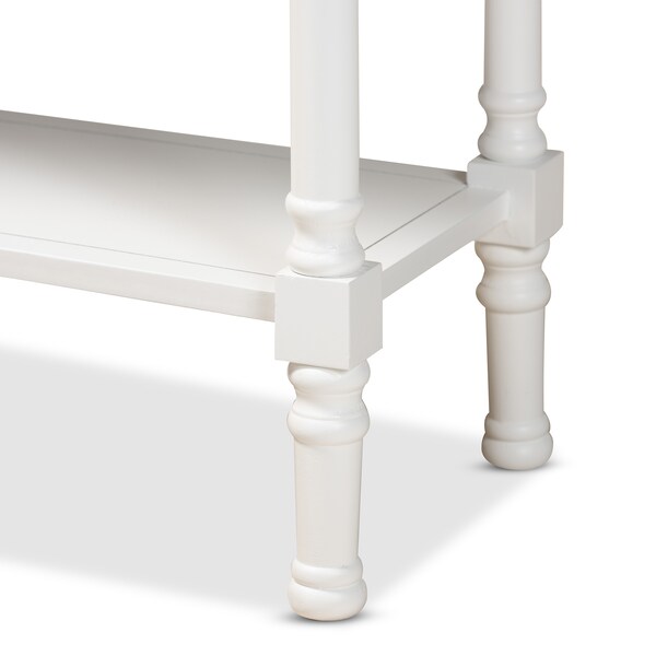 Baxton Studio Garvey French Provincial White Finished Wood 3-Drawer Entryway Console Table - 179-11330-ZORO