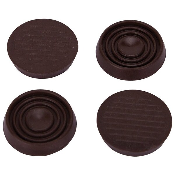 Prosource Caster Furniture Glide, Rubber, Brown, Brown, 1-3/4 x 1-3/4 x 3/8 in Dimensions - FE-S708-PS