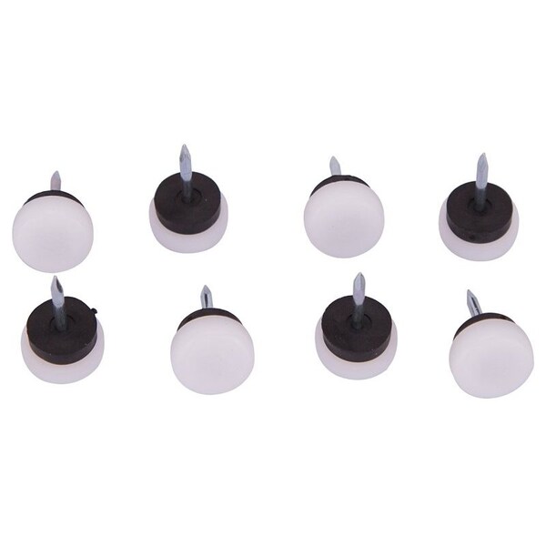 Prosource Furniture Glide, Plastic, White, White, 3/4 x 3/4 x 1-3/16 in Dimensions - FE-50311-PS
