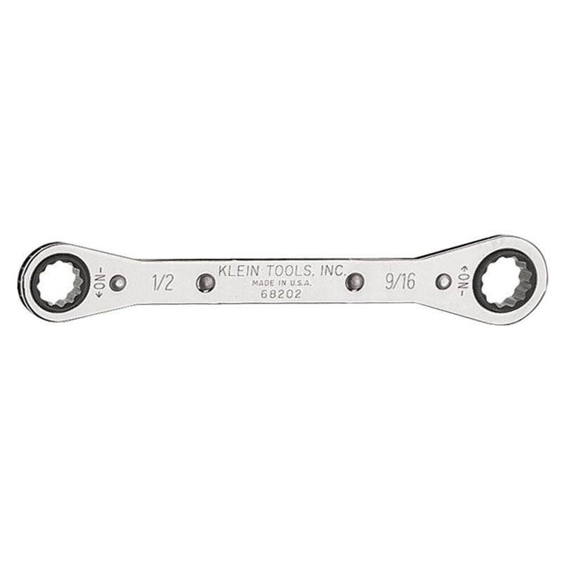 Herramienta Klein 1/2 pulg. x 9/16 pulg. Llave de caja de trinquete - 68202