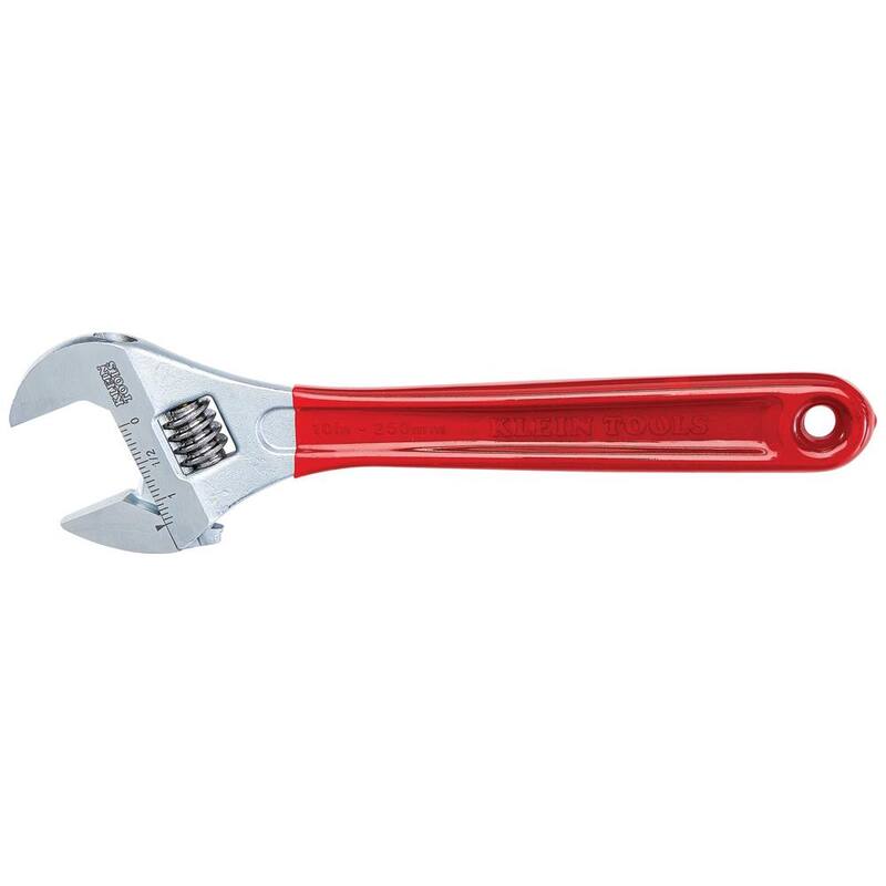 Llave ajustable de capacidad extra de 1-5/16 pulg. con mango recubierto de plástico - D507-10