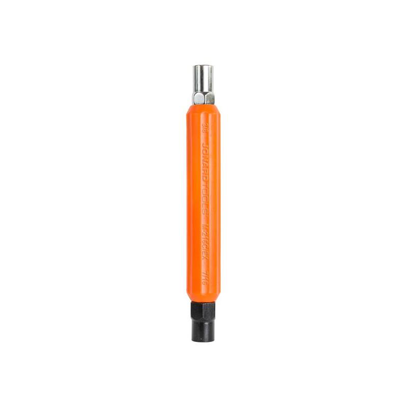 Llave de tuercas hexagonales ergonómica de doble lado para 3/8 pulgadas y 7/16 pulgadas - M-216C/EX de Jonard Tools