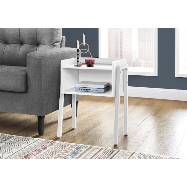 Monarch Specialties Accent Table - 23"H / White / White Metal - I 3594