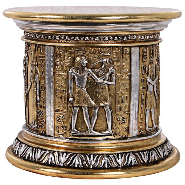 Design Toscano Egyptian Karnak Temple Side Table and Statuary Pedestal - NE200038