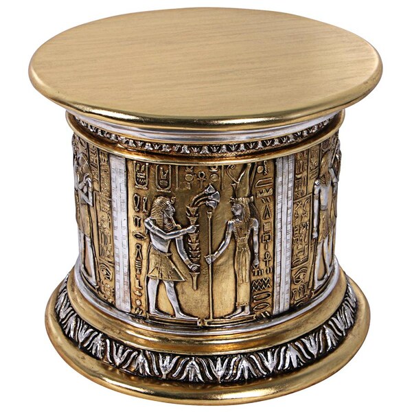 Design Toscano Egyptian Karnak Temple Side Table and Statuary Pedestal - NE200038