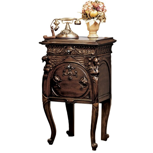 Design Toscano Rectangular 17.5 in W, 14 in L, 31 in H, Mahogany, Brown - AF92143