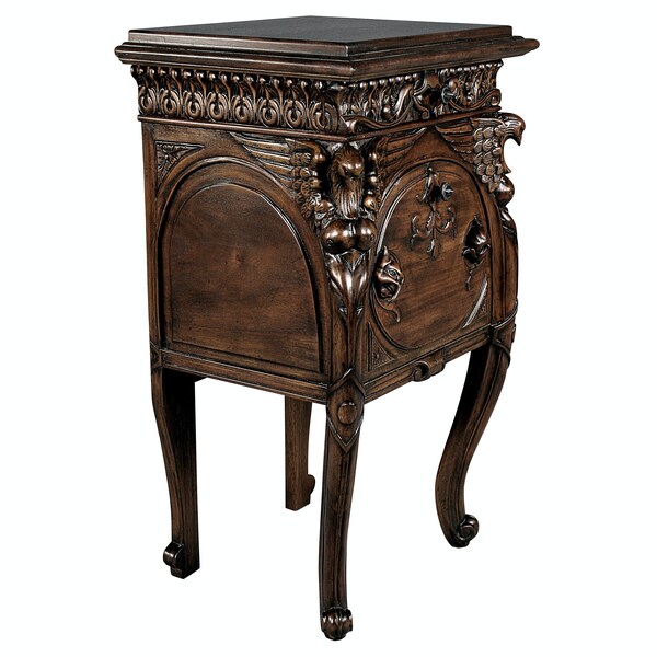 Design Toscano Rectangular 17.5 in W, 14 in L, 31 in H, Mahogany, Brown - AF92143