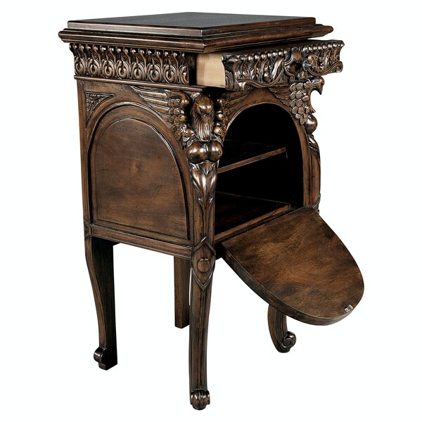 Design Toscano Rectangular 17.5 in W, 14 in L, 31 in H, Mahogany, Brown - AF92143