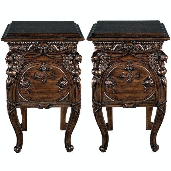 Design Toscano Rectangular 17.5 in W, 14 in L, 31 in H, Mahogany, Brown - AF92143