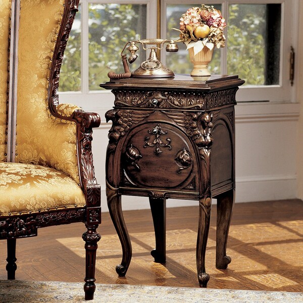 Design Toscano Rectangular 17.5 in W, 14 in L, 31 in H, Mahogany, Brown - AF92143