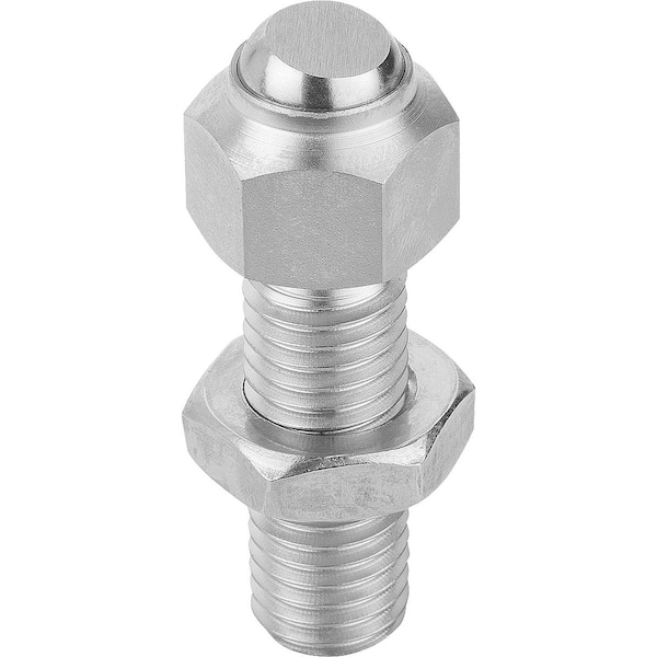 Kipp Self-Aligning Pads, Adjustable, L=36, 6, Form:C Plane, Stainless Electropolished, Comp:Stainless - K0287.1081