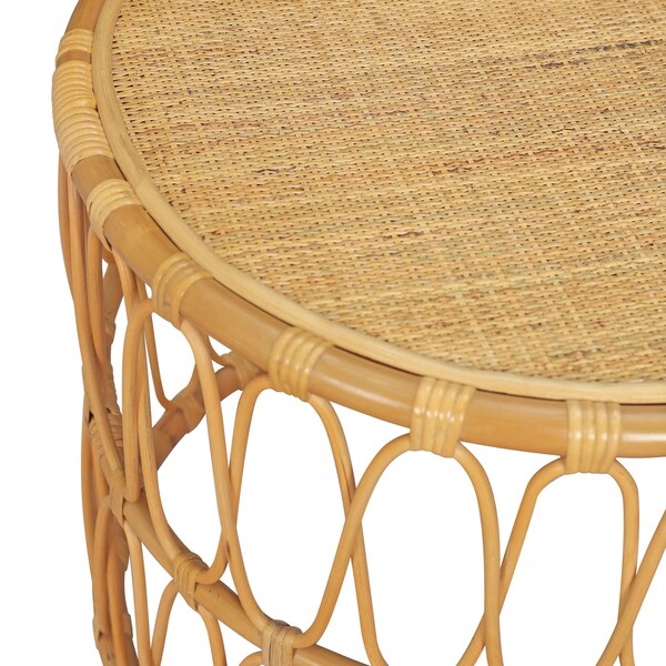 Elk Studio Accent Table, 24 in W, 24 in L, 20 in H, Natural Materials - S0075-10013