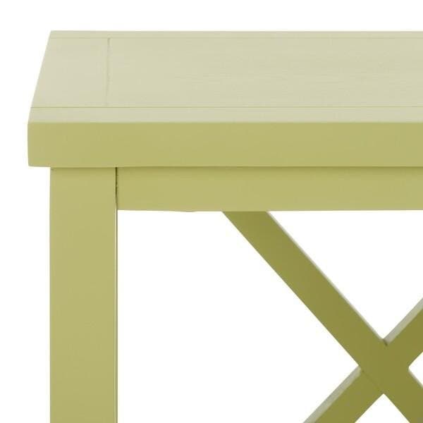 Safavieh Candence Cross Back End Table- Split Pea - 21.5 x 13.4 x 18.1 in. - AMH6523H