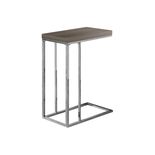 Monarch Specialties Accent Table - Dark Taupe With Chrome Metal - I 3253