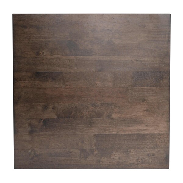 Flash Furniture Square 21.75 W, 21.75 L, Rubberwood (Parawood), Dark Gray - LFS-4002-DKGRY-GG